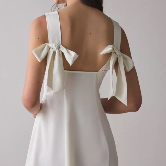 Urban Outfitters Dresses & Skirts - UO Bri Double Bow Satin Mini Dress